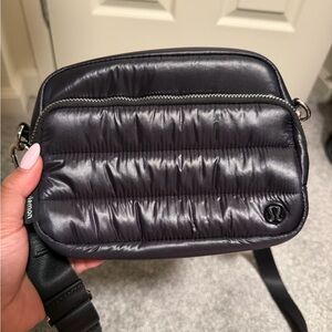 lululemon athletica  puff crossbody bag- Black